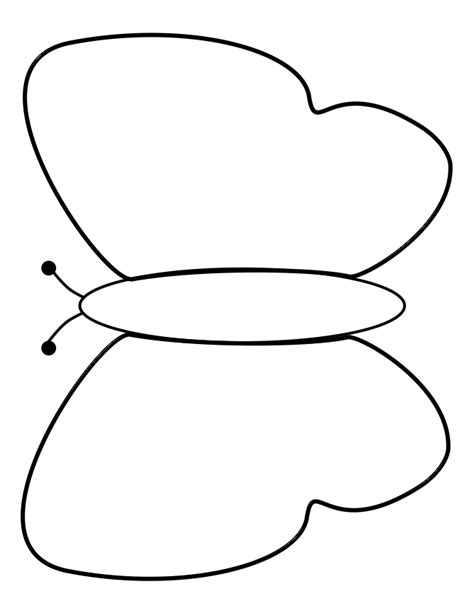 blank butterfly templates clipart