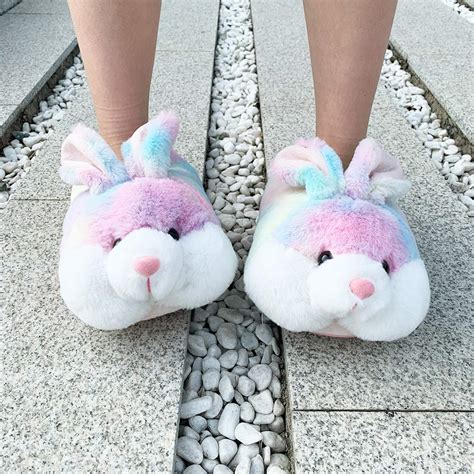classic bunny slippers  women funny animal slippers  girls cute