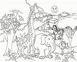 Coloring Pages African Safari Animals Printable Popular sketch template