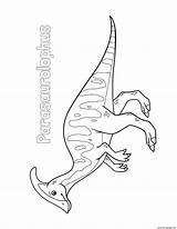 Coloring Parasaurolophus Pages Template sketch template