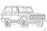 Ford Bronco Coloring Pages 1966 Printable Explorer Raptor Supercoloring F150 Car Print Cars Truck Drawing Colouring Library Clipart Search Template sketch template