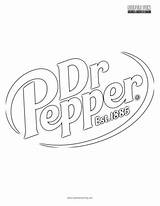 Pepper Dr Coloring Logo Fun Super sketch template