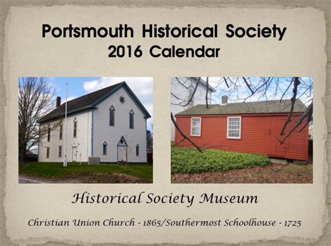 portsmouth historical society    calendar eastbayricom