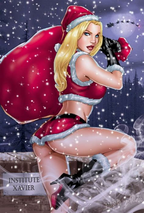 White Queen Holiday Pinup Superhero Christmas Pics