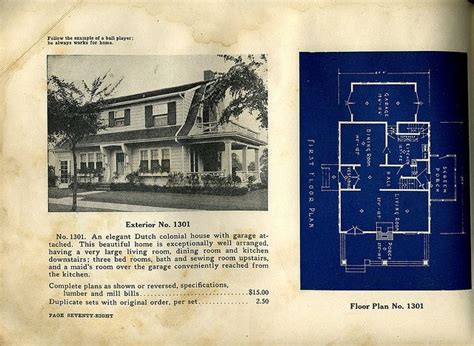 house  shown  blueprints   front   pages  black  white