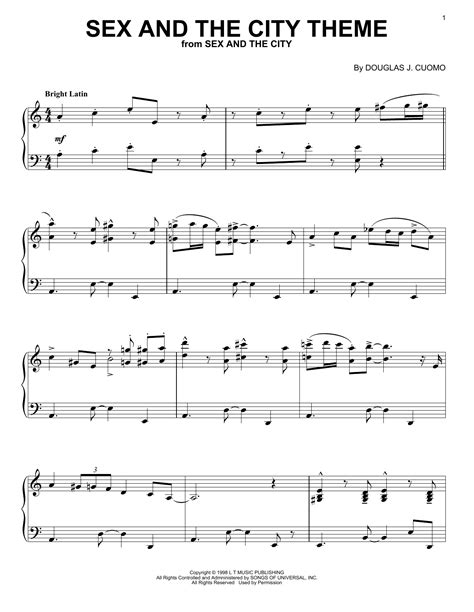 Sex And The City Theme Sheet Music Direct