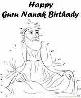 Guru Nanak Jayanti Dev sketch template