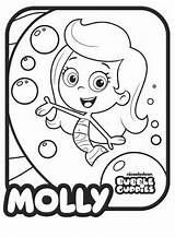 Coloring Guppies Bubble Pages Printable Print sketch template