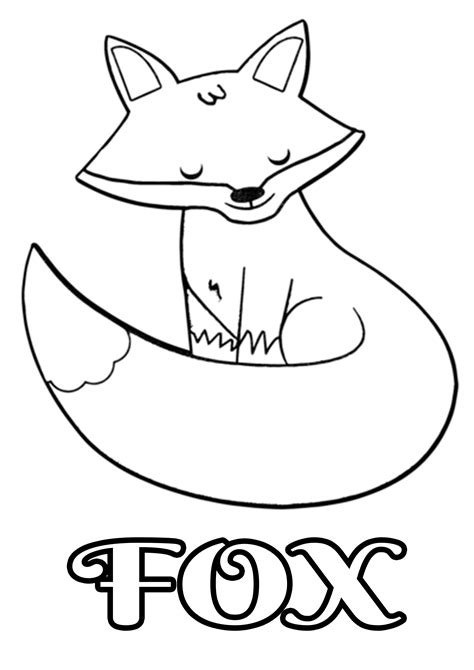fox coloring pages print printable color foxes colouring kids sketch