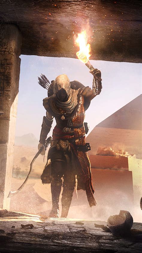 Assassin S Creed Origins Bayek Móvil Fondo De Pantalla Del Teléfono