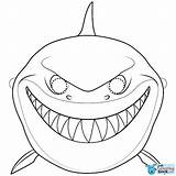 Shark Squalo Kolorowanki Maschera Stampare Tiburon Haie Rekin Unterwasserwelt Malvorlagen Kolorowanka Maska Druku sketch template