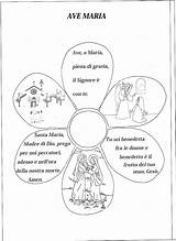 Schede Catechismo Disegni Nel Preghiera Colorare Bimbi Mese Quaresima Angeli Giardino Incontri Fiore Simboli Quattro Elementare Benvenuti Evangelisti Libero Madonna sketch template