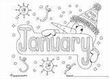 Coloring Months Pages Year Printable Month Kids Board Tracing Sheets Choose Monthly sketch template