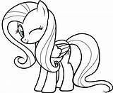 Pony Little Drawing Template Line Drawings Paintingvalley Fluttershy sketch template