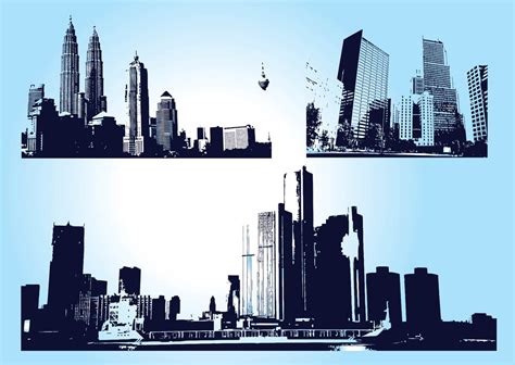 skyscraper city graphics vector art graphics freevectorcom