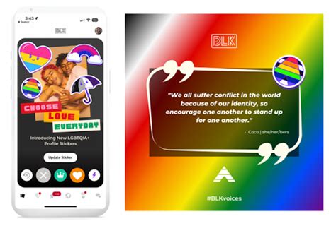 blk adds new inclusive profile stickers to celebrate pride month