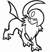 Absol Coloring Pokemon Pages Mega Lineart Deviantart Colouring Template Sheets Printable Drawing Getcolorings Skitty Color sketch template