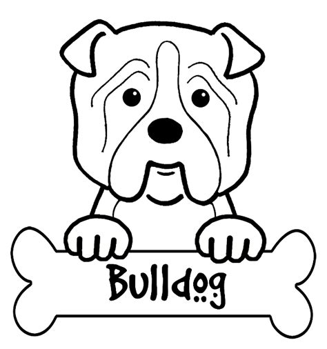 bulldog coloring pictures coloring home