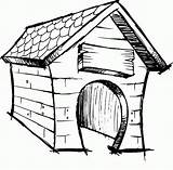 Dog House Kennel Coloring Drawing Pages Firehouse Drawings Getcolorings Popular Sketching Getdrawings Paintingvalley Buildings Architecture sketch template