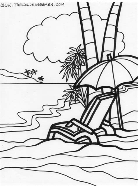 coloring page  beach  printable beach coloring pages  kids