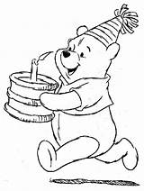 Birthday Coloring Pages Happy Printable Kids Mom Disney Drawing Pooh Cake Drawings Gif Getdrawings Procoloring sketch template
