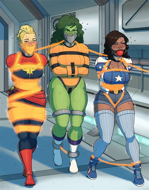 rule 34 america chavez ankle cuffs arms behind back ball