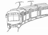 Trains Trams sketch template