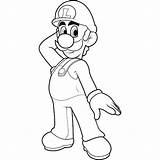 Coloring Mario Luigi Pages Print Printable Popular sketch template