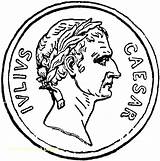 Coin Coins Caesar Coloring Ancient Roman Clipart Rome Pages Clip Gold Julius Medieval Etc History Para Money Roma Colorir Gif sketch template
