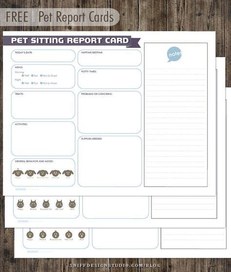 pet report card design pet sitters pet sitting business dog