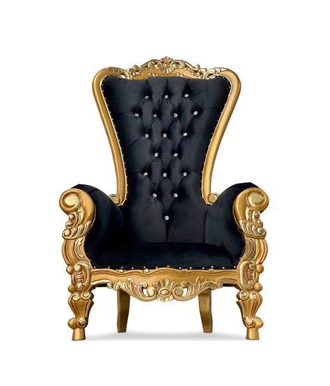 Black And Gold Throne Chair Furniture Magaziner