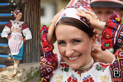 Slovak Highlanders Traditional Folk Attire A Beautiful Bride In A