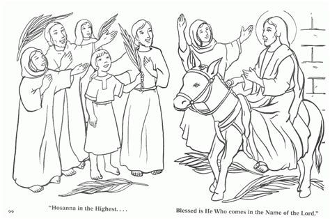 coloring page  palm sunday coloring home