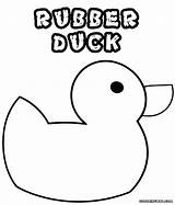 Duck Rubber Coloring Pages Print Rubberduck Coloringway sketch template