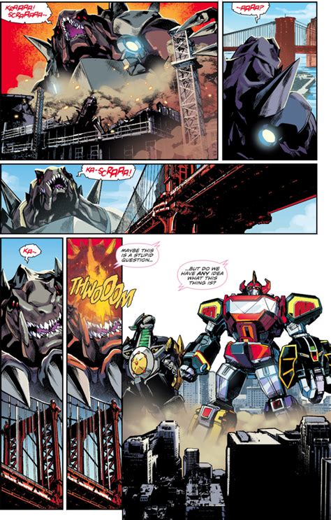 Megazord And Dragonzord In Action Comicnewbies