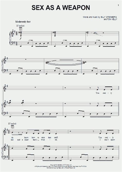 Sex As A Weapon Piano Sheet Music Onlinepianist