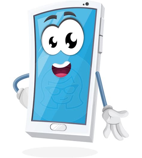 mobile phone cartoon vector character  illustrations graphicmama