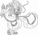 Dragon Chinese Draw Traditional Step Sketch Dragoart sketch template
