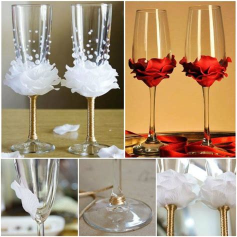 Diy Flower Bead Decorated Wine Glasses Decorated Wine Glasses Wine