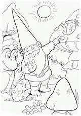 Coloring Gnome Pages David Giant Ladybug Show Frog sketch template