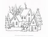 Winter Coloring Scene Pages Scenes Colouring Kids Print Christmas Color Printable Scenery Sheets Allkidsnetwork Drawing Wi Choose Board sketch template