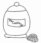 Cookie Jar Pages Coloring Template Sketch sketch template