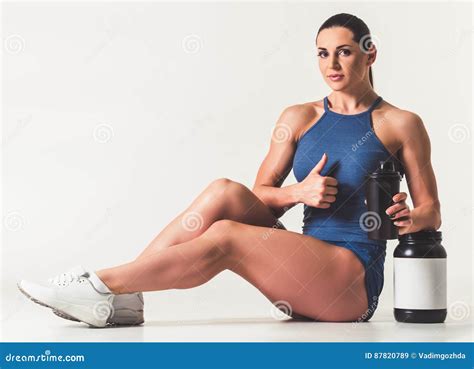 beautiful strong woman stock image image  muscular