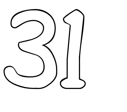 number coloring printable numbers printablee stencils  sketch