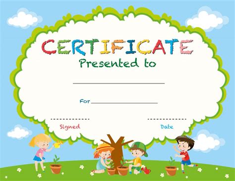 kids certificate templates  templates ideas