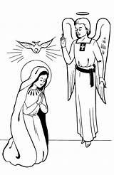 Annunciation Coloring Pages Gabriel Angel Visitation Mary Mother Wordpress Third Clip sketch template