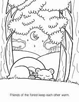 Coloring Pages Forest Kids Tree Colouring Jungle Comments sketch template