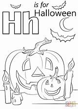 Halloween Coloring Letter Pages Printable Alphabet Kids Print Supercoloring Color Sheet Pdf Drawing Words Online Book Paper sketch template