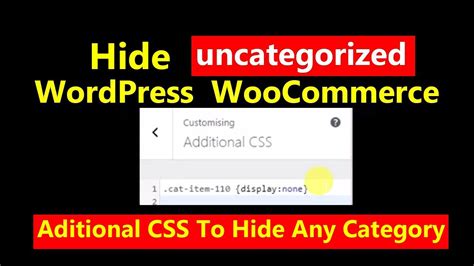 hide uncategorized product category  wordpress woocommerce
