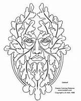 Green Man Coloring Pages Celtic Template Wood sketch template